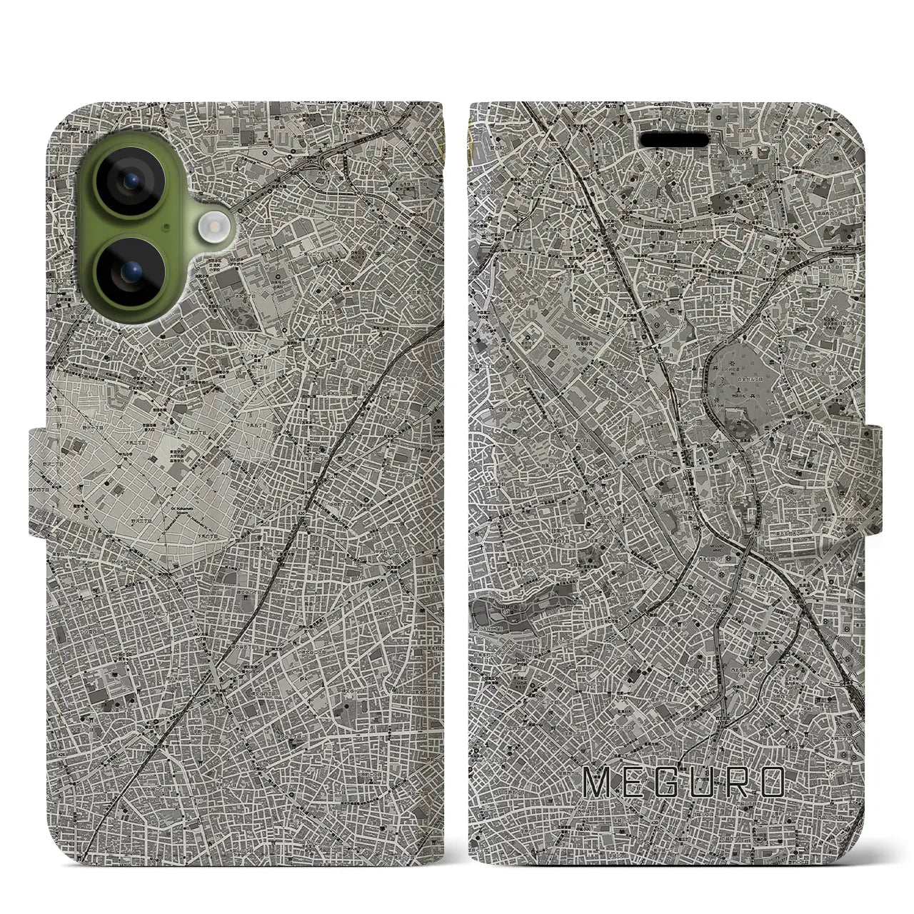 【目黒(東京都)】地図柄iPhoneケース(手帳タイプ)