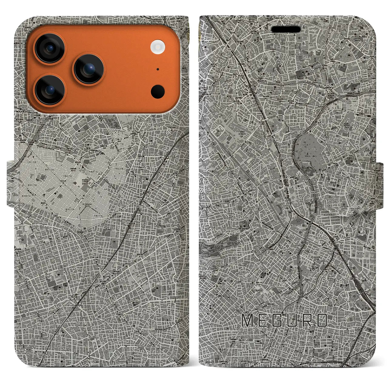 【目黒(東京都)】地図柄iPhoneケース(手帳タイプ)