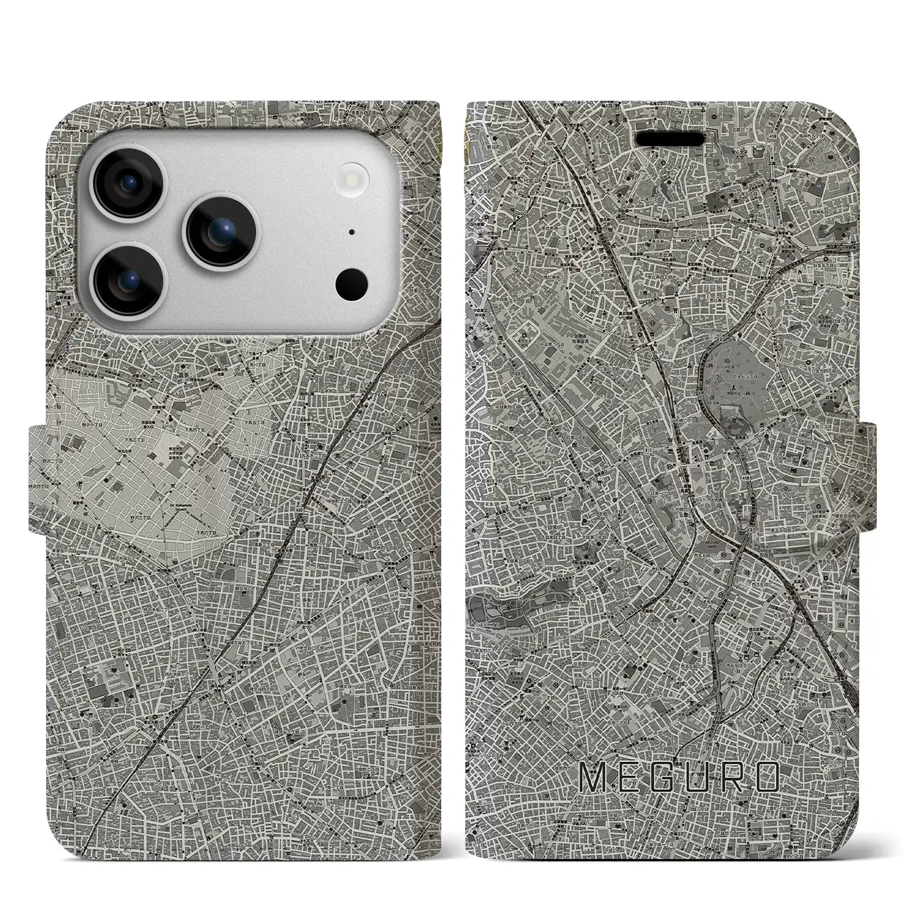 【目黒(東京都)】地図柄iPhoneケース(手帳タイプ)