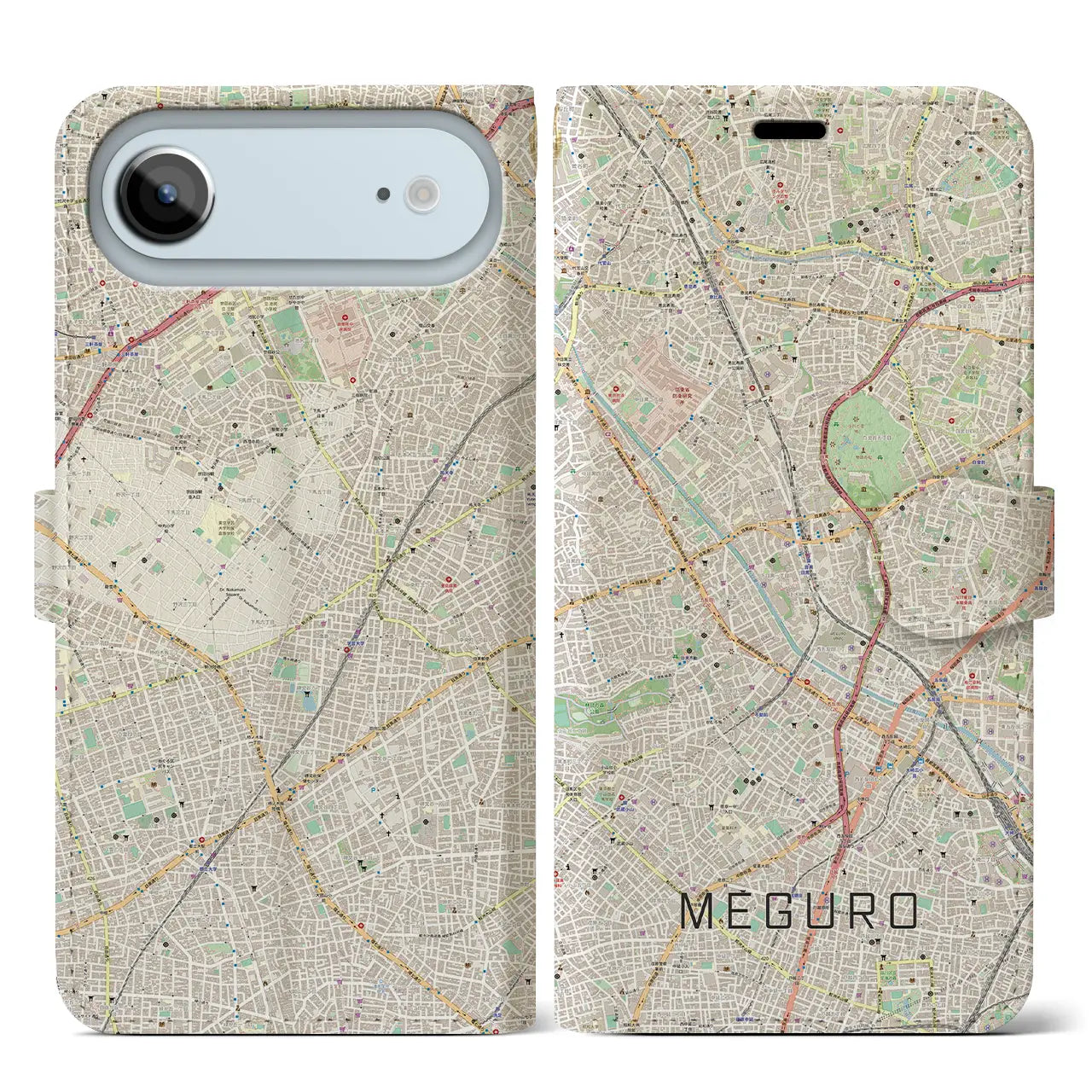 【目黒(東京都)】地図柄iPhoneケース(手帳タイプ)