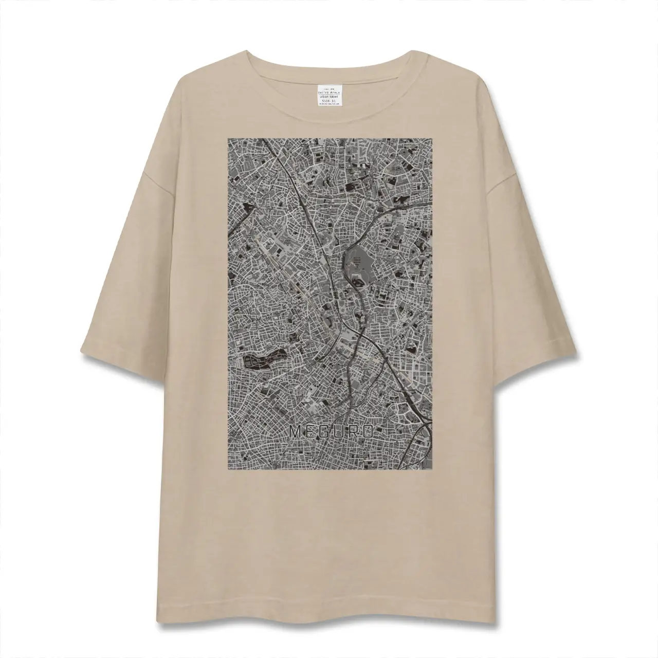 【目黒(東京都)】地図柄ビッグシルエットTシャツ