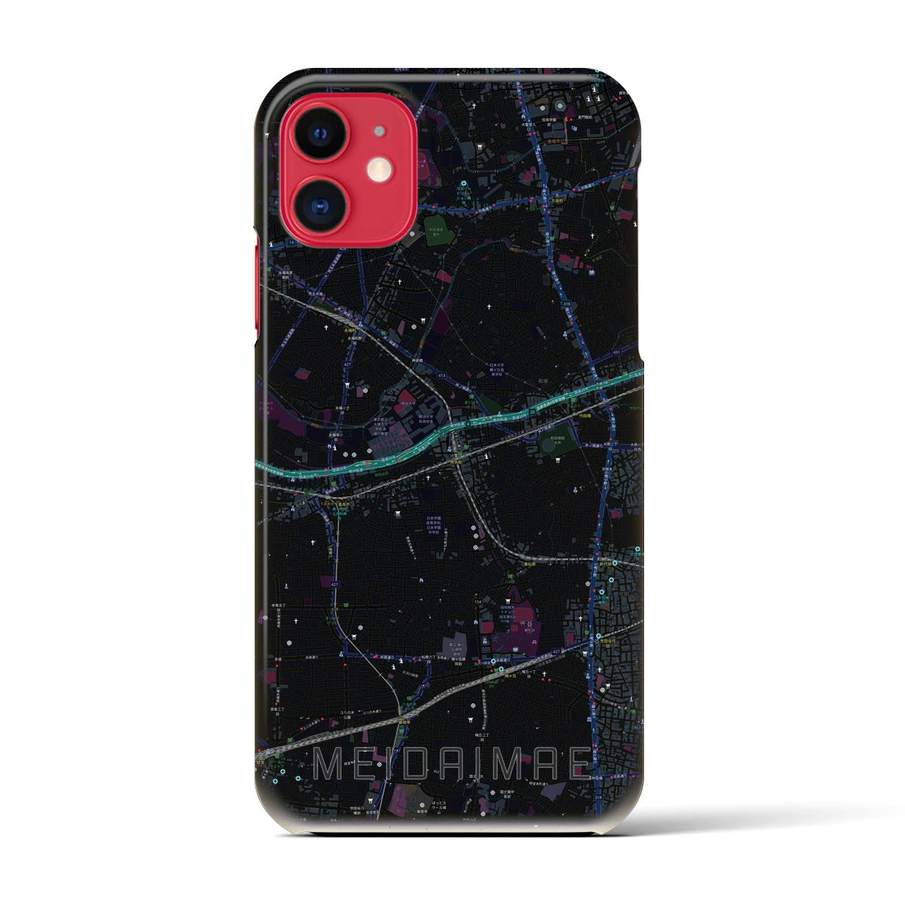 【明大前(東京都)】地図柄iPhoneケース(バックカバータイプ)