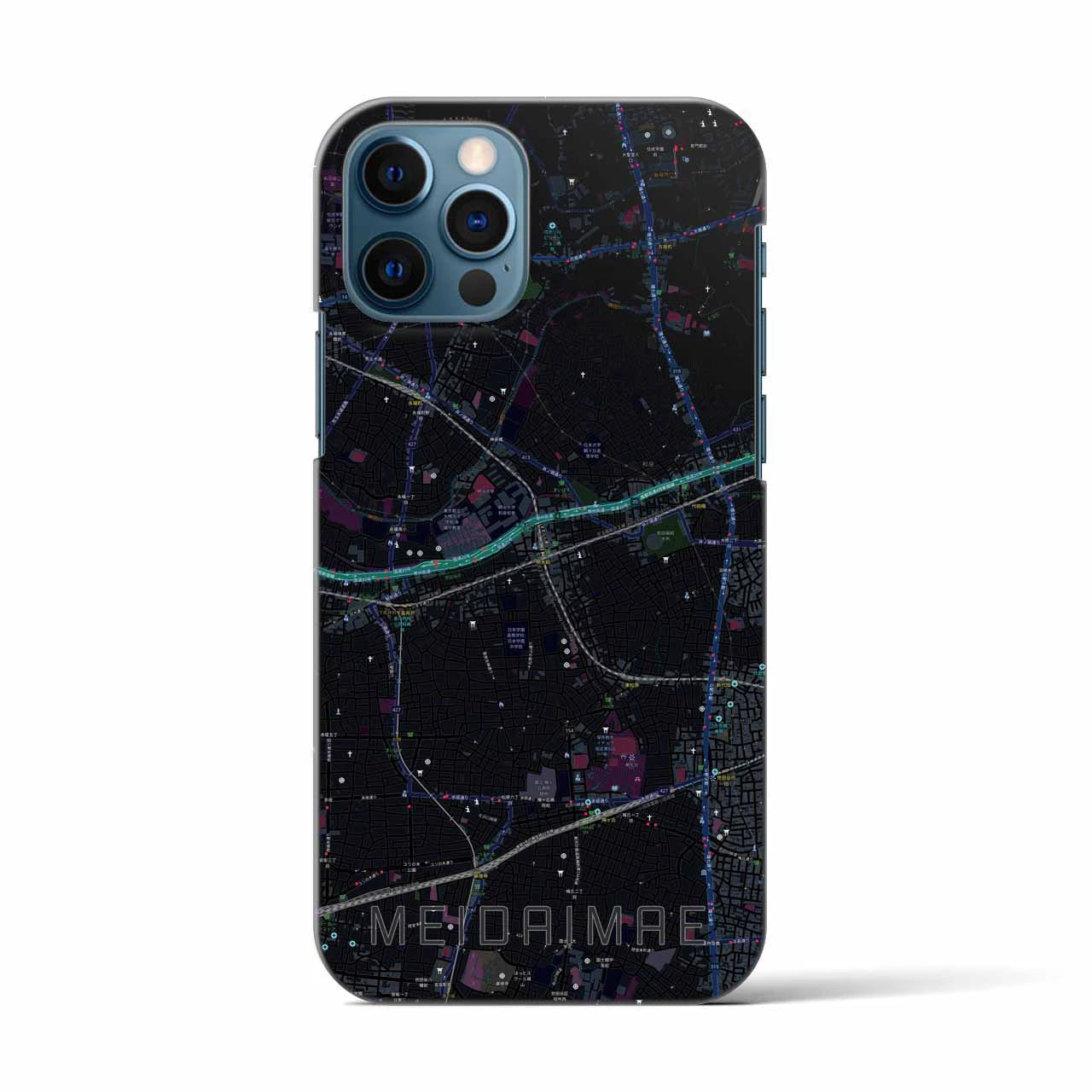 【明大前(東京都)】地図柄iPhoneケース(バックカバータイプ)