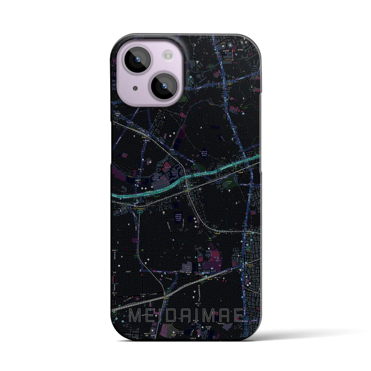 【明大前(東京都)】地図柄iPhoneケース(バックカバータイプ)