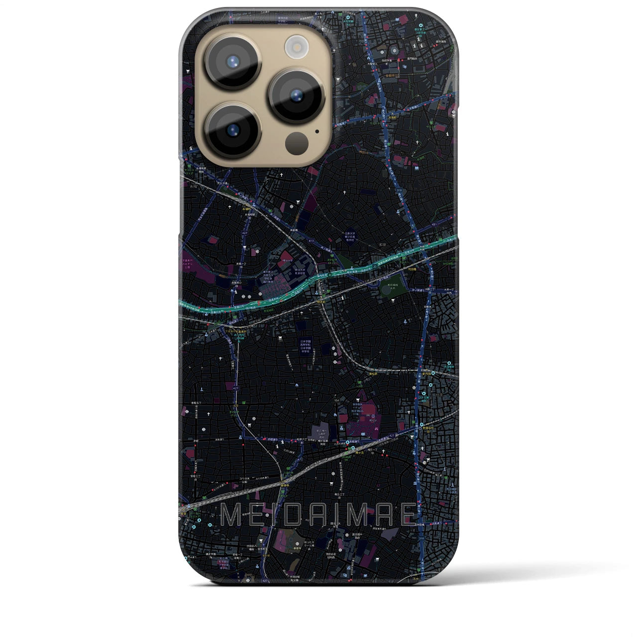 【明大前(東京都)】地図柄iPhoneケース(バックカバータイプ)