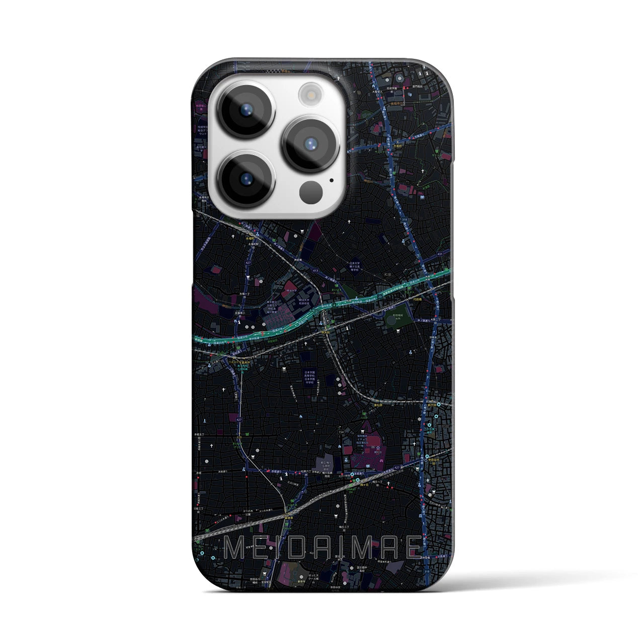 【明大前(東京都)】地図柄iPhoneケース(バックカバータイプ)