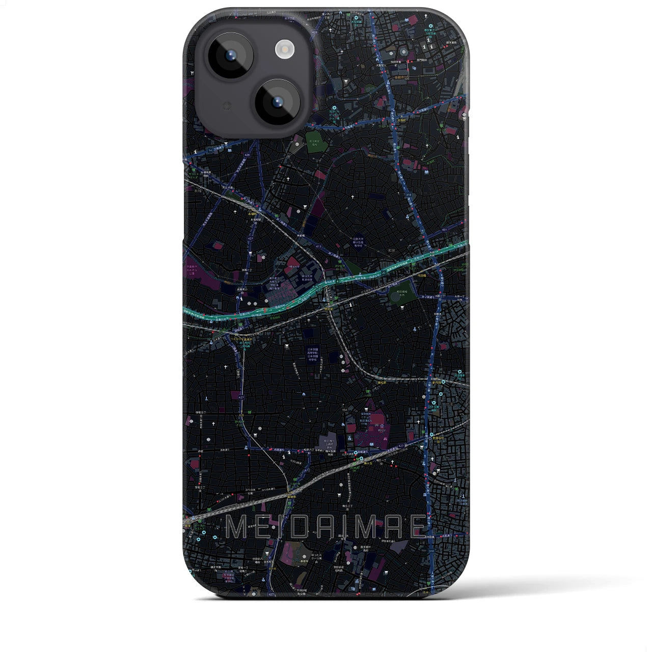 【明大前(東京都)】地図柄iPhoneケース(バックカバータイプ)