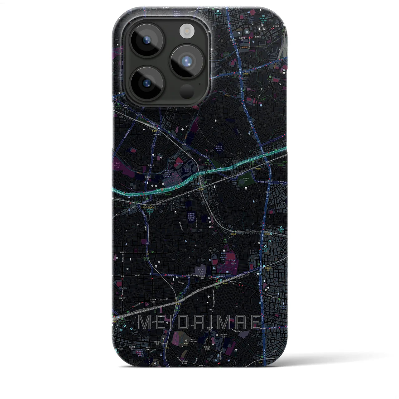 【明大前(東京都)】地図柄iPhoneケース(バックカバータイプ)