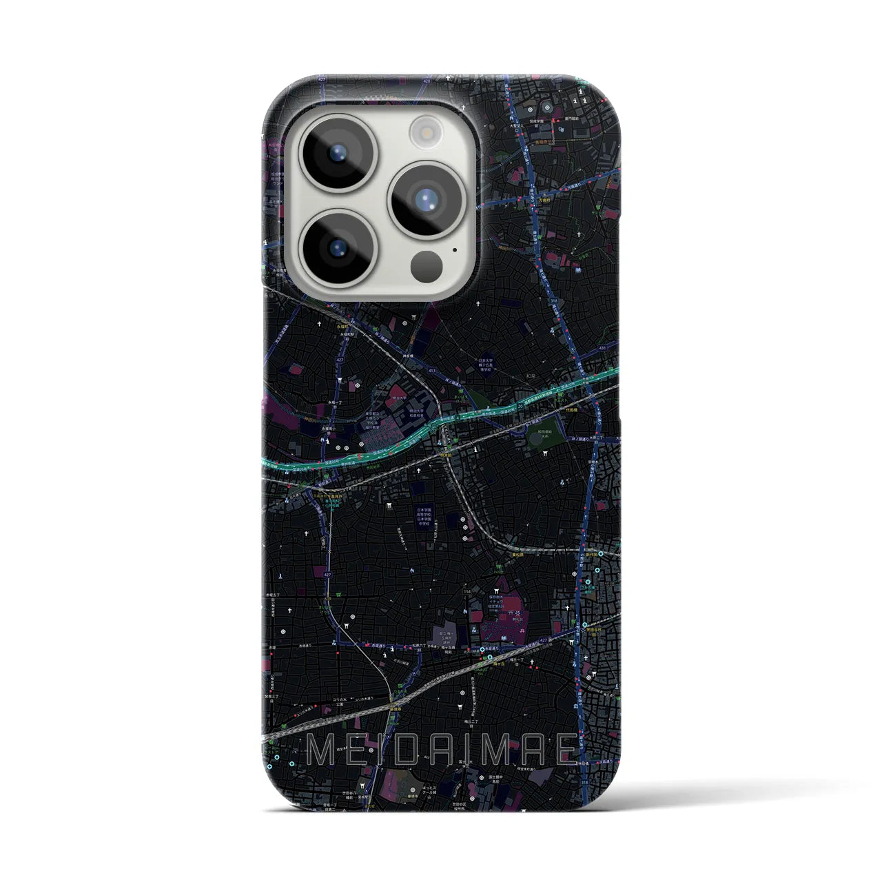 【明大前(東京都)】地図柄iPhoneケース(バックカバータイプ)