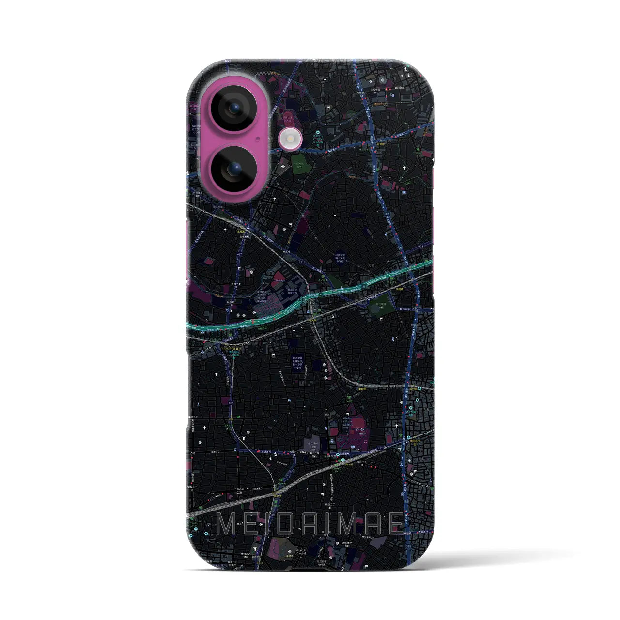 【明大前(東京都)】地図柄iPhoneケース(バックカバータイプ)