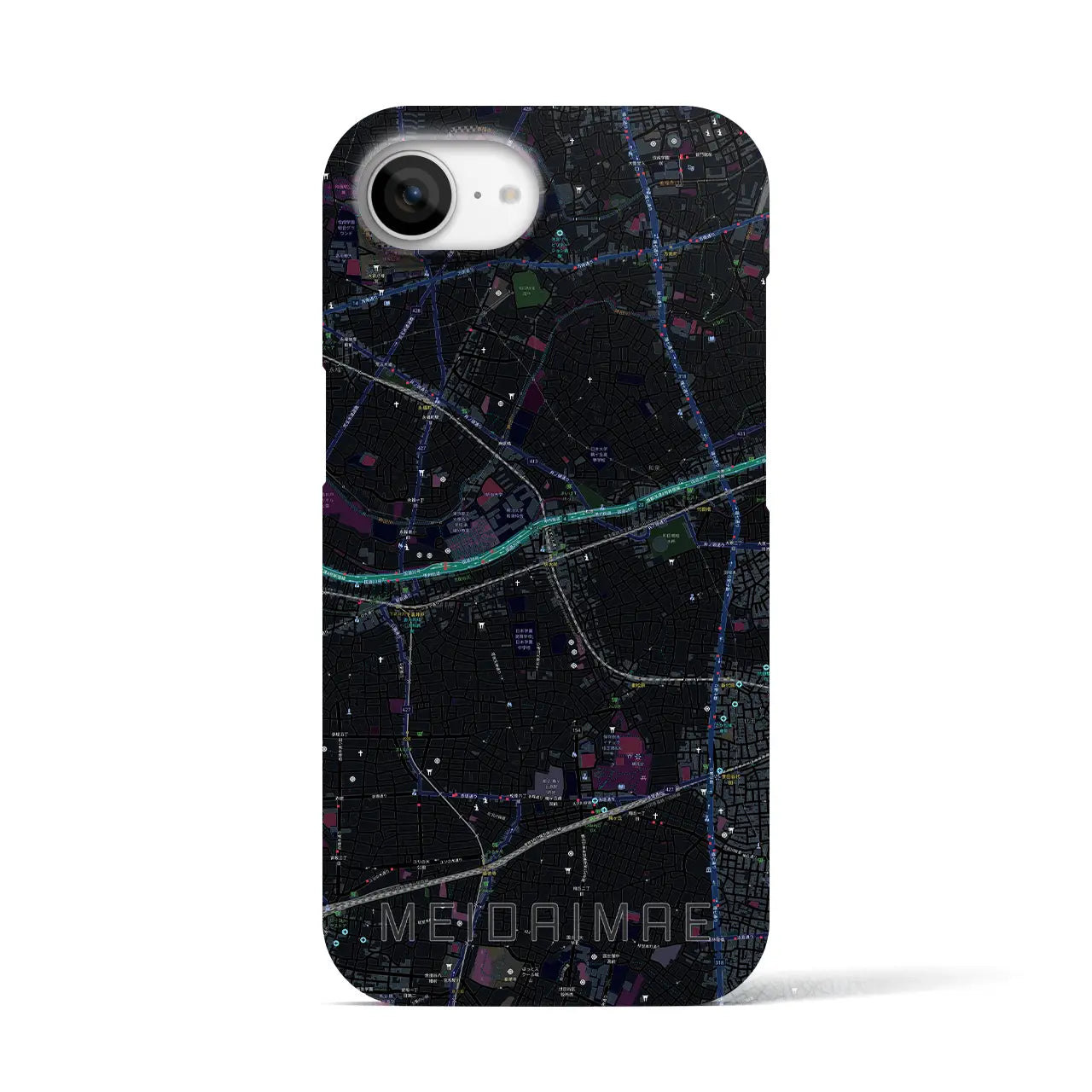 【明大前(東京都)】地図柄iPhoneケース(バックカバータイプ)
