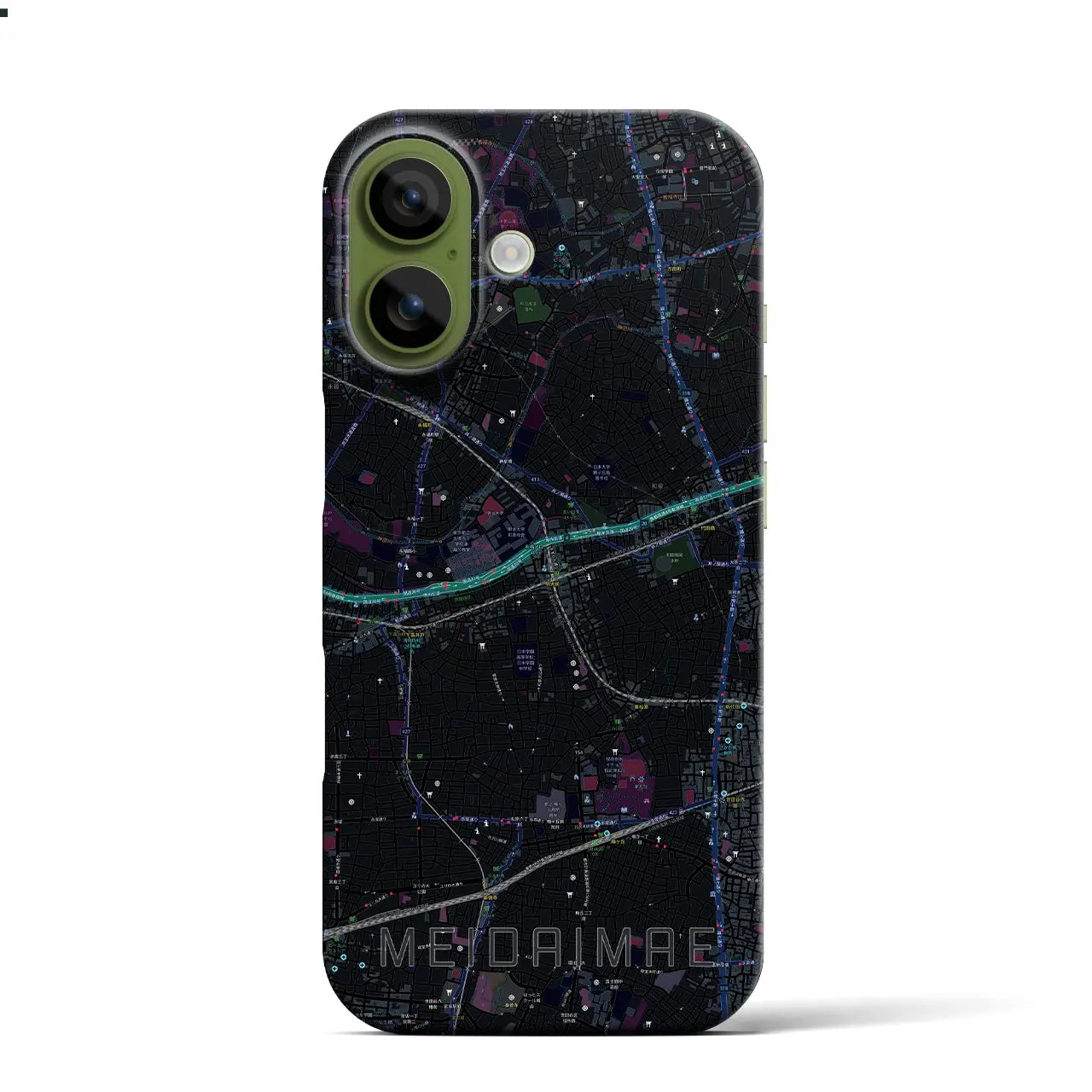 【明大前(東京都)】地図柄iPhoneケース(バックカバータイプ)