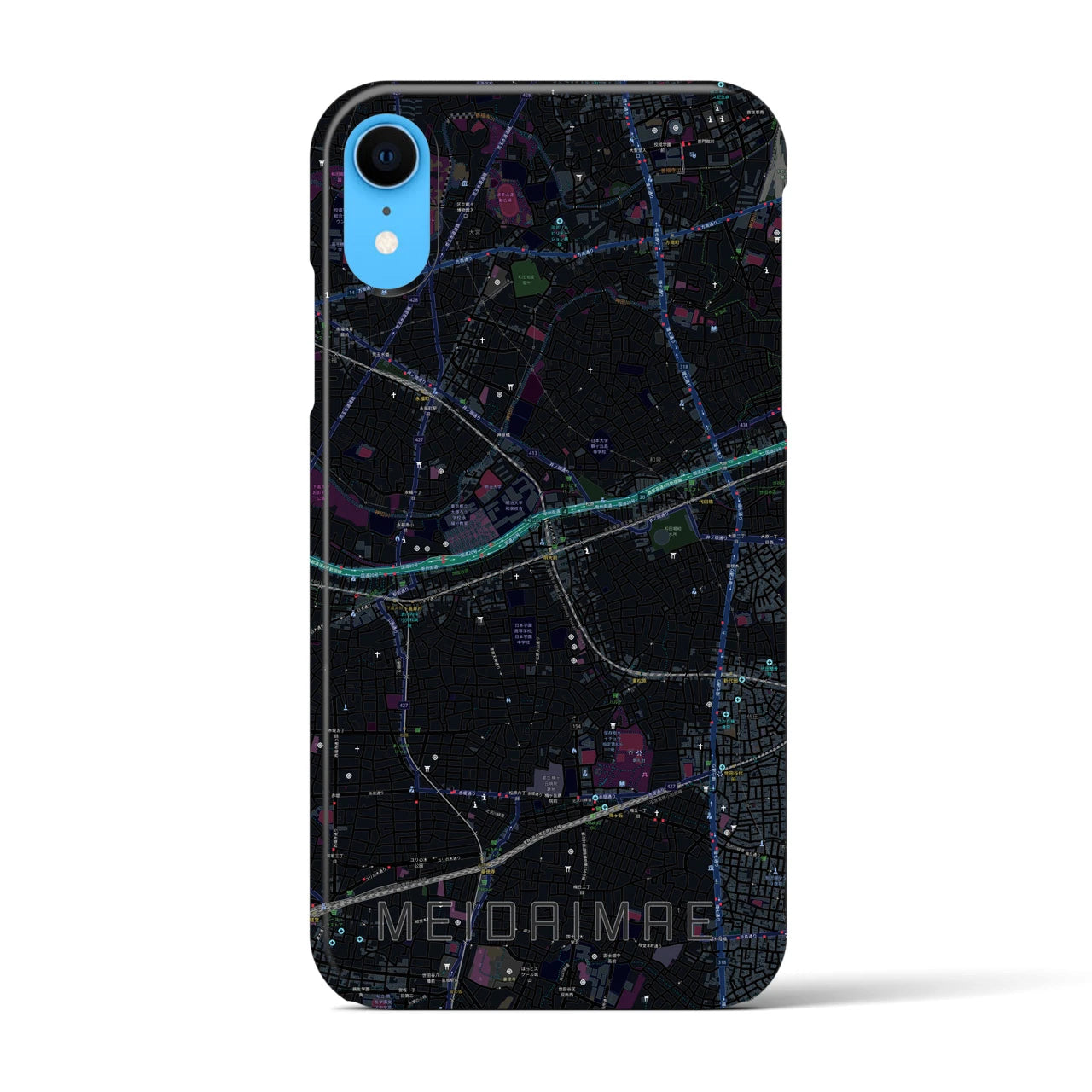 【明大前(東京都)】地図柄iPhoneケース(バックカバータイプ)