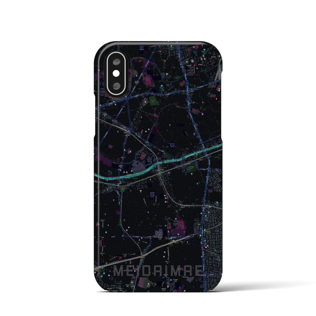 【明大前(東京都)】地図柄iPhoneケース(バックカバータイプ)