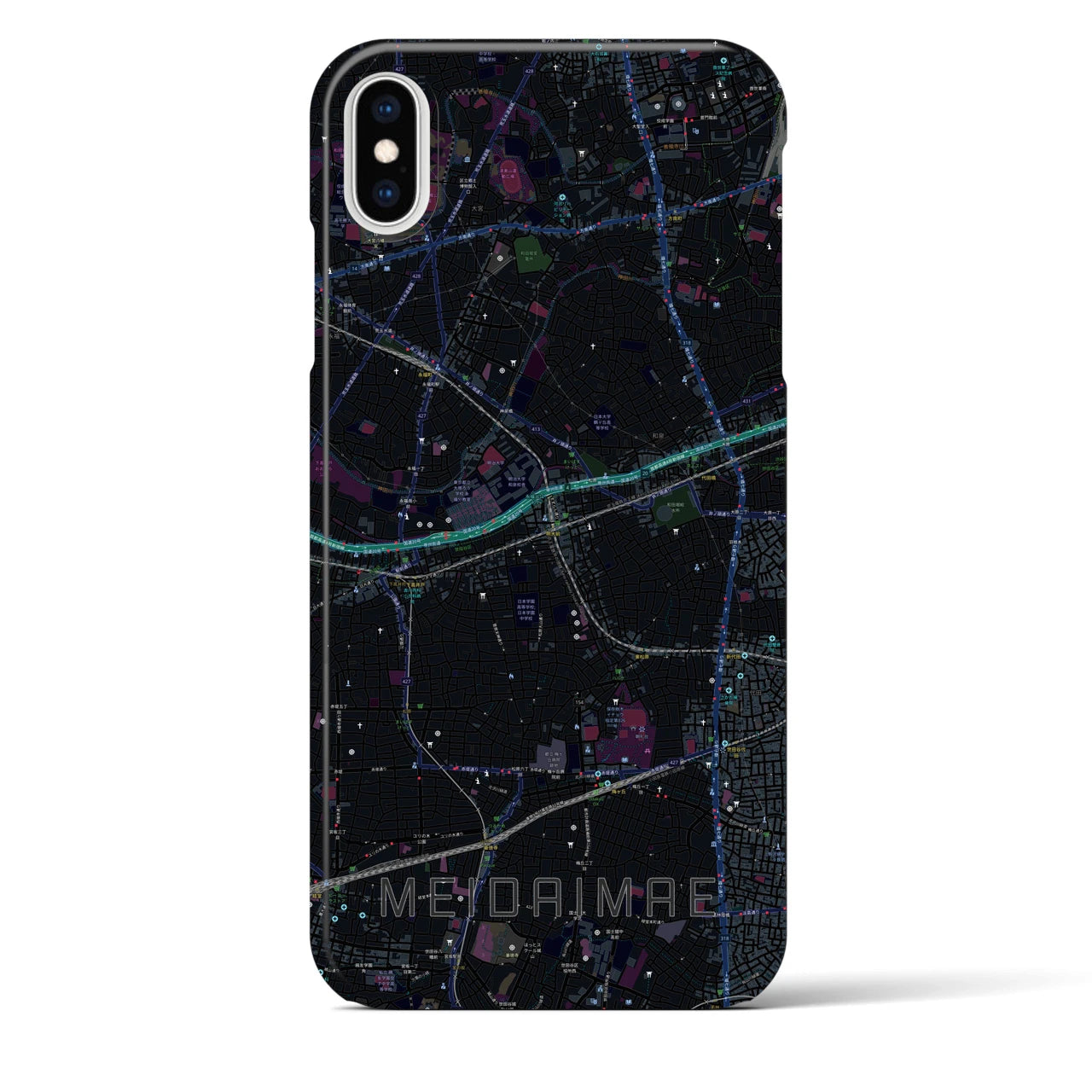【明大前(東京都)】地図柄iPhoneケース(バックカバータイプ)