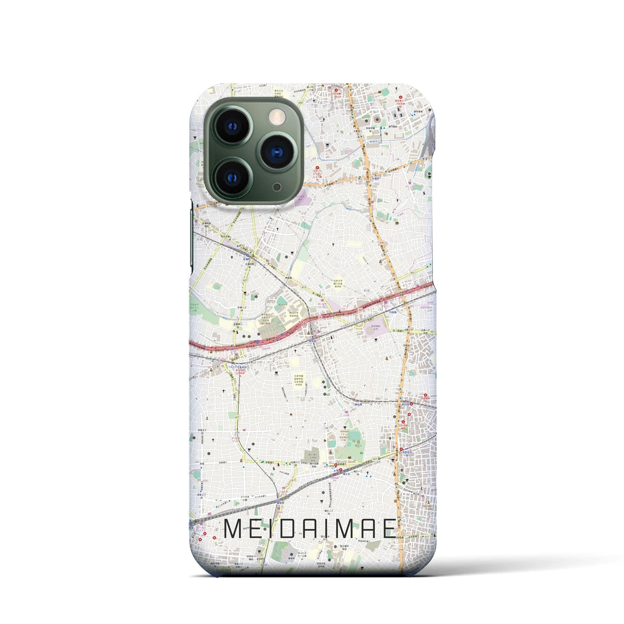 【明大前(東京都)】地図柄iPhoneケース(バックカバータイプ)