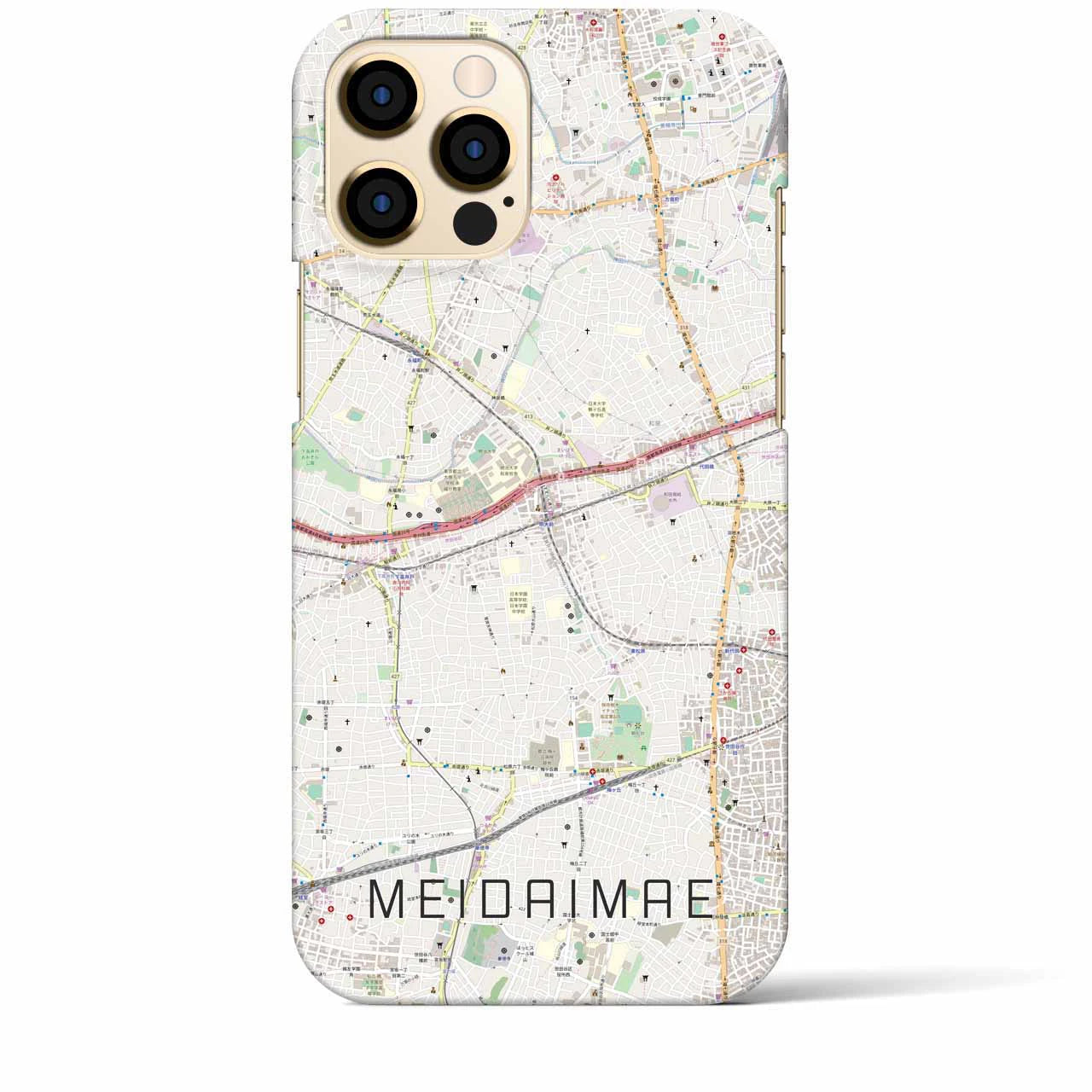 【明大前(東京都)】地図柄iPhoneケース(バックカバータイプ)