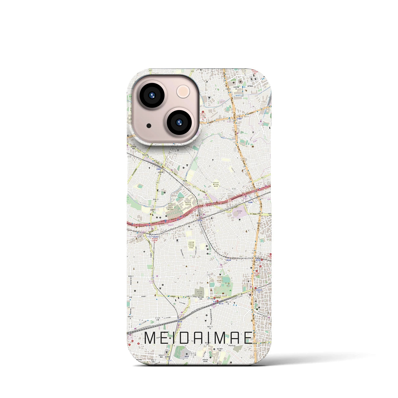 【明大前(東京都)】地図柄iPhoneケース(バックカバータイプ)