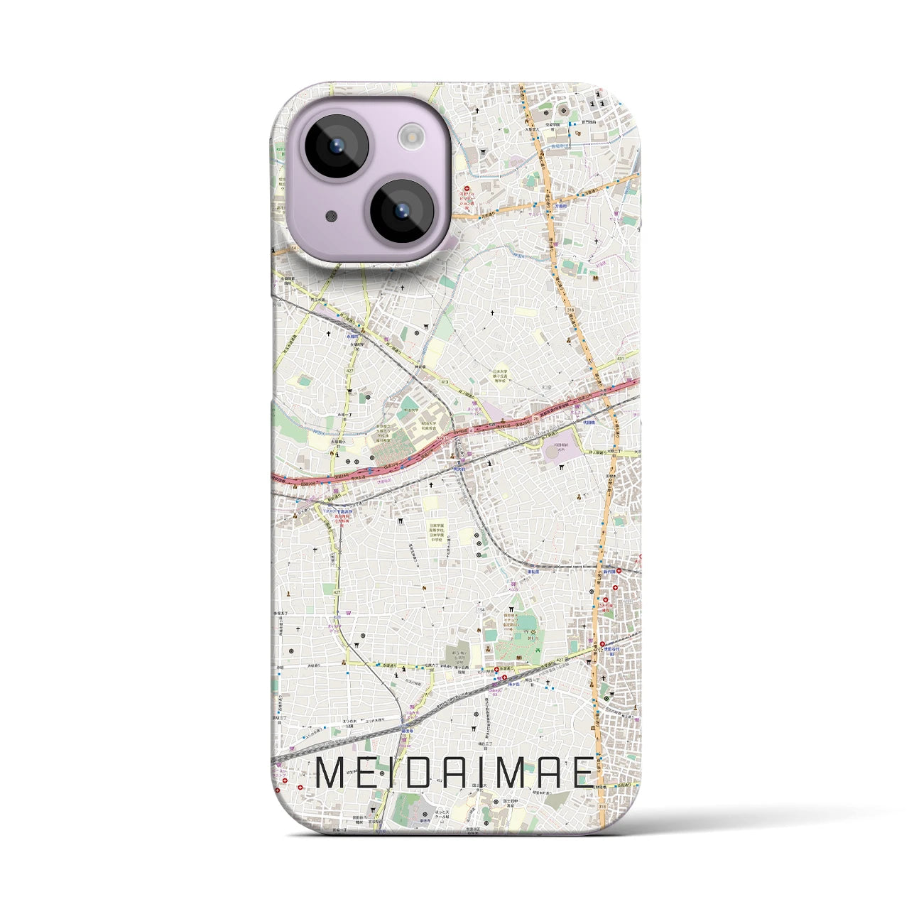 【明大前(東京都)】地図柄iPhoneケース(バックカバータイプ)