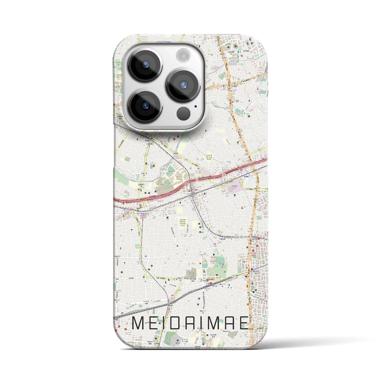 【明大前(東京都)】地図柄iPhoneケース(バックカバータイプ)