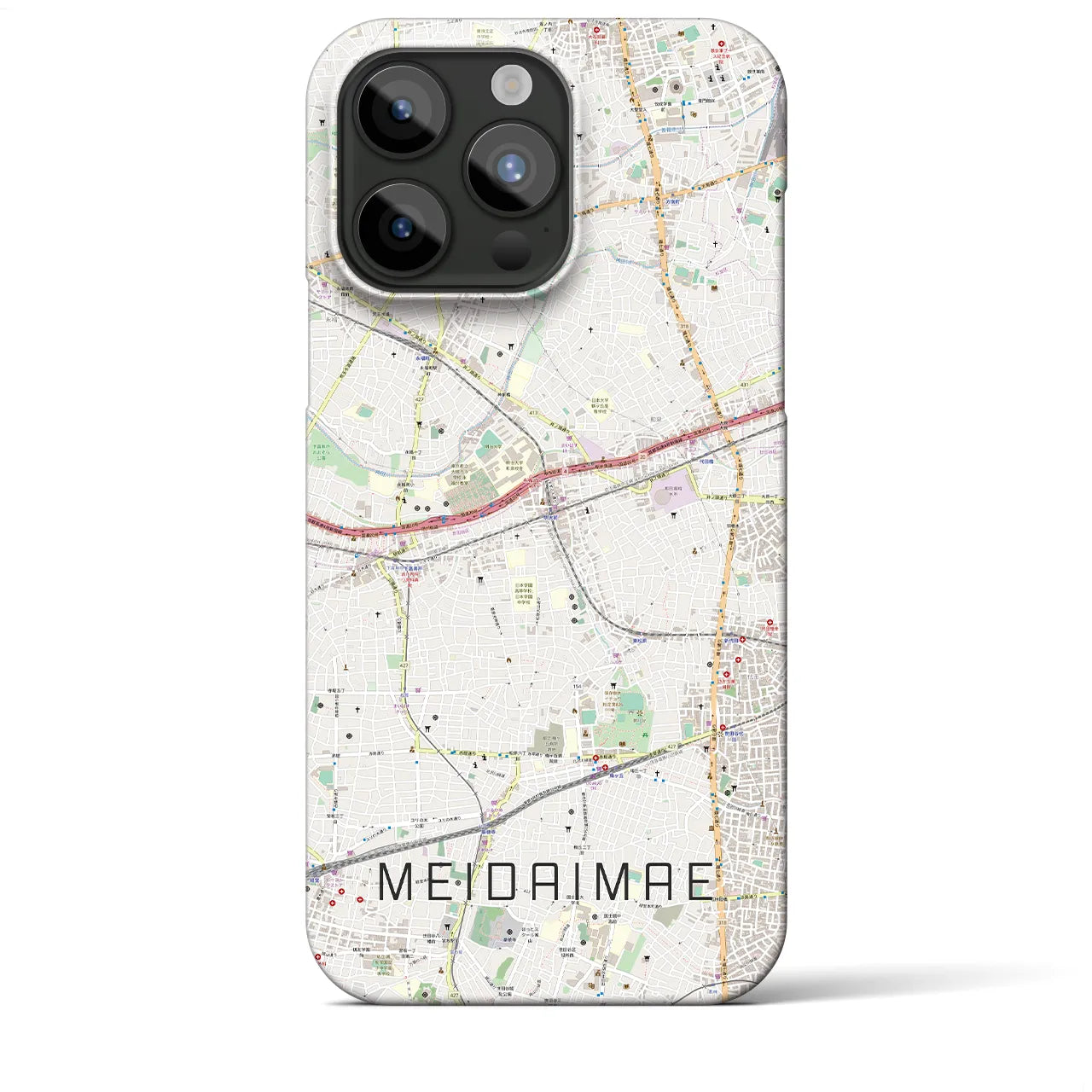 【明大前(東京都)】地図柄iPhoneケース(バックカバータイプ)
