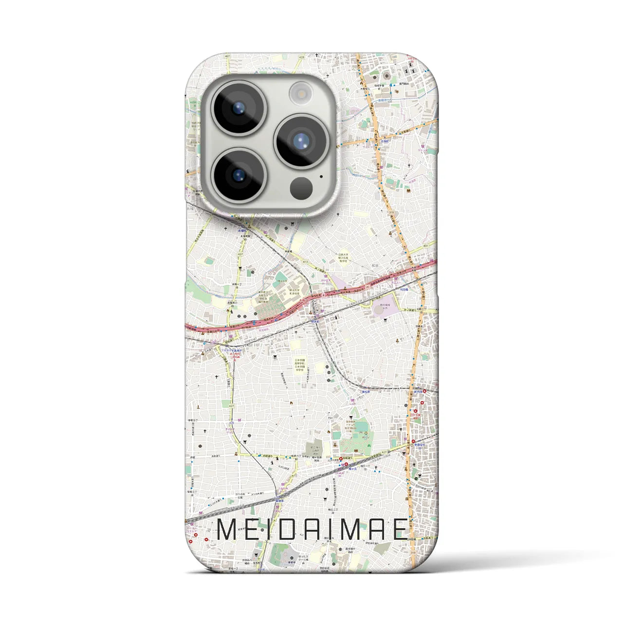 【明大前(東京都)】地図柄iPhoneケース(バックカバータイプ)