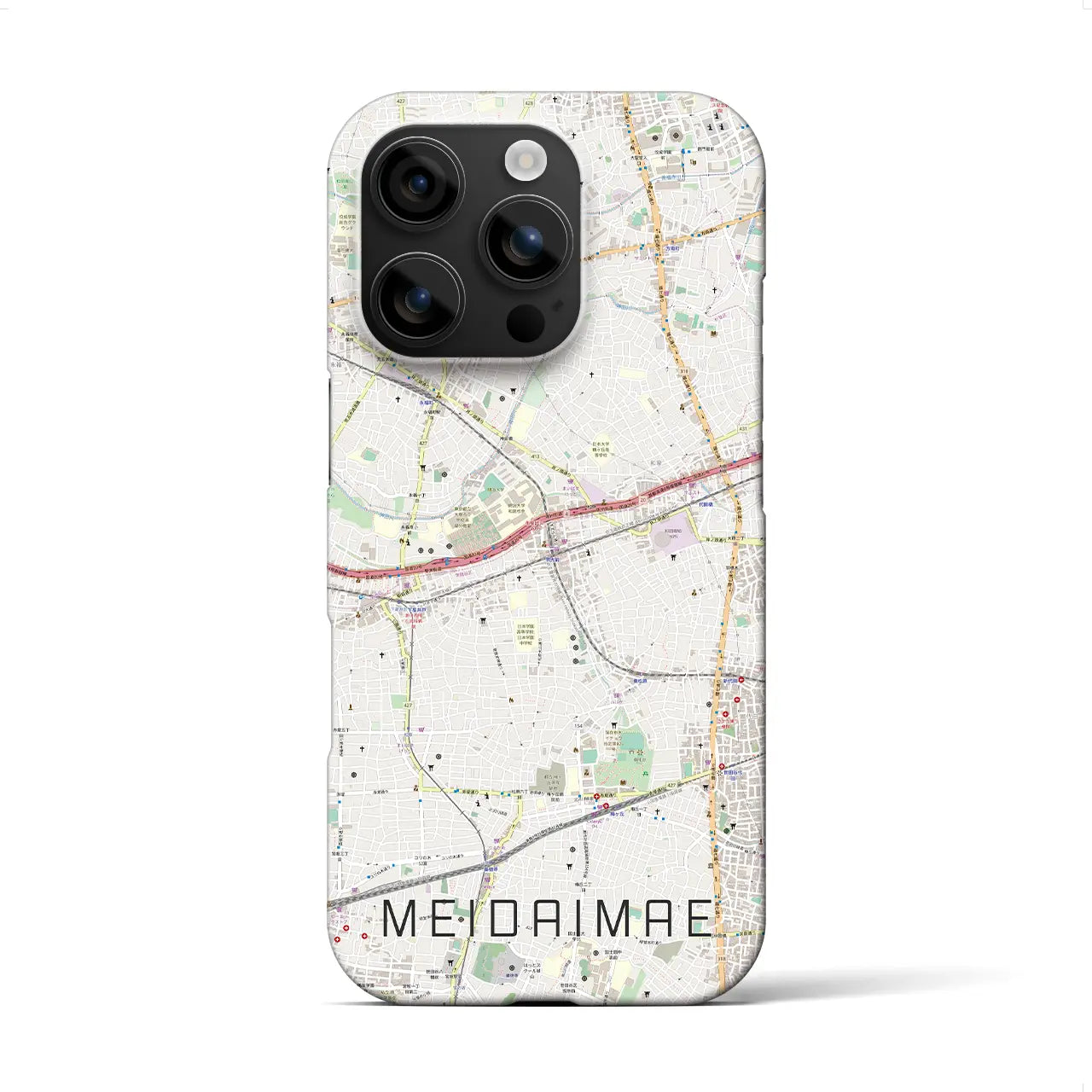【明大前(東京都)】地図柄iPhoneケース(バックカバータイプ)