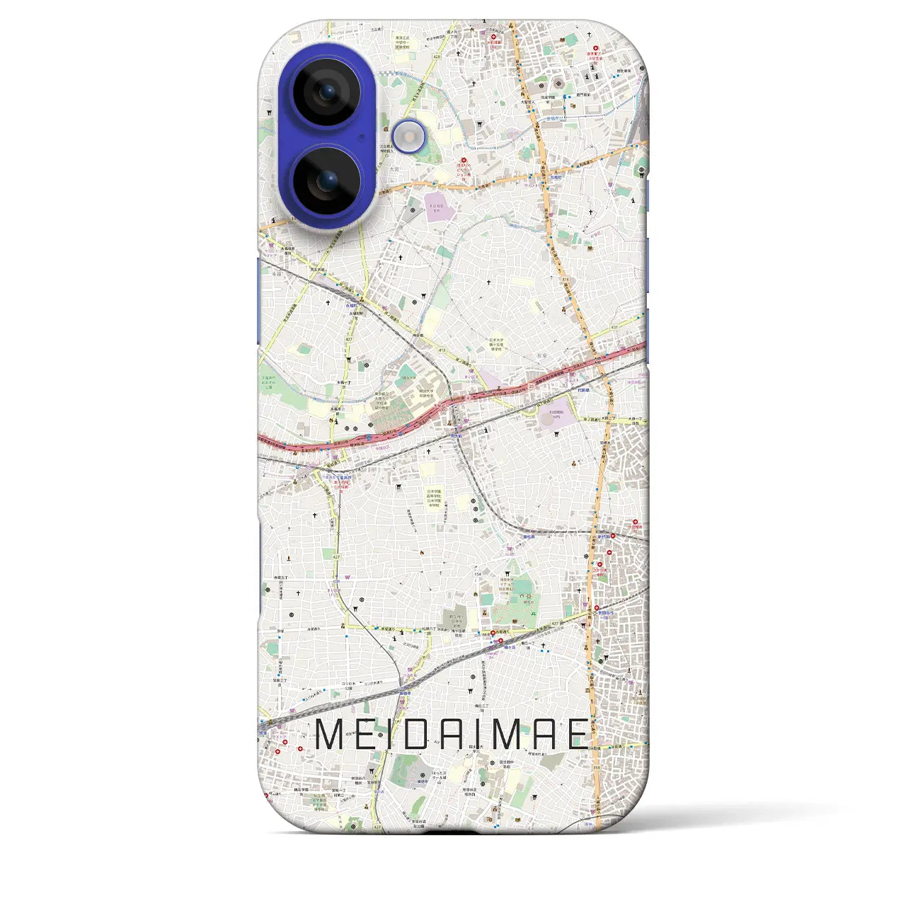 【明大前(東京都)】地図柄iPhoneケース(バックカバータイプ)