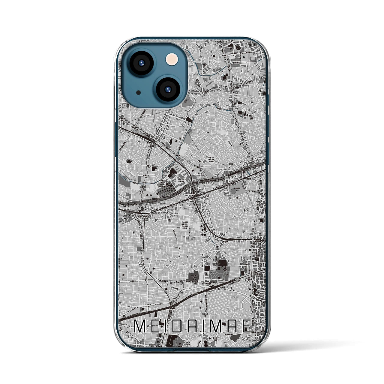 【明大前(東京都)】地図柄iPhoneケース(クリアタイプ)