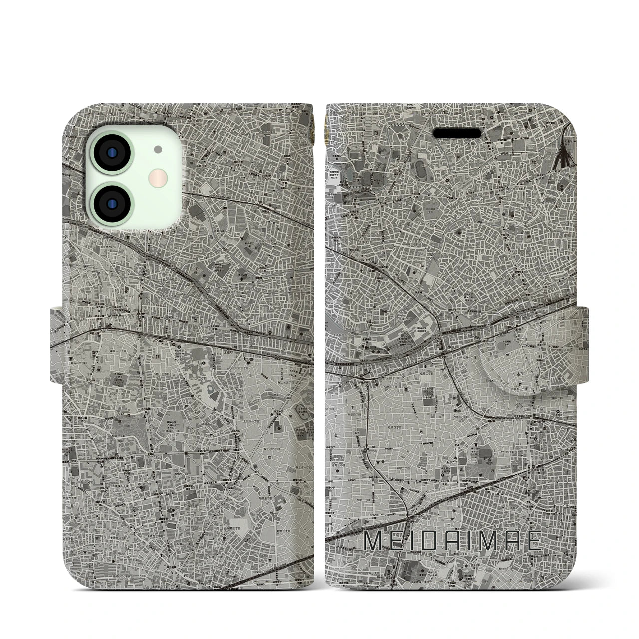 【明大前(東京都)】地図柄iPhoneケース(手帳タイプ)