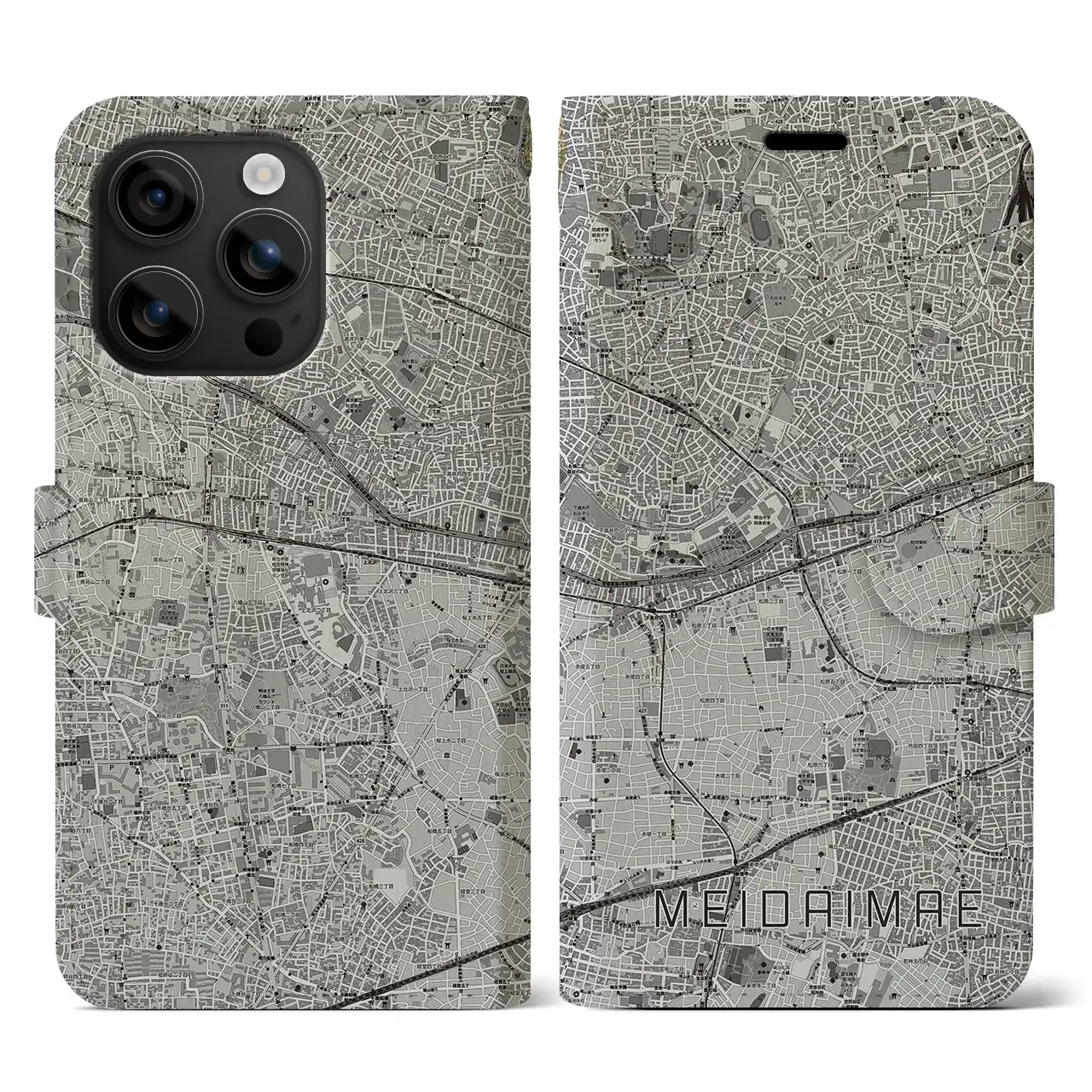 【明大前(東京都)】地図柄iPhoneケース(手帳タイプ)