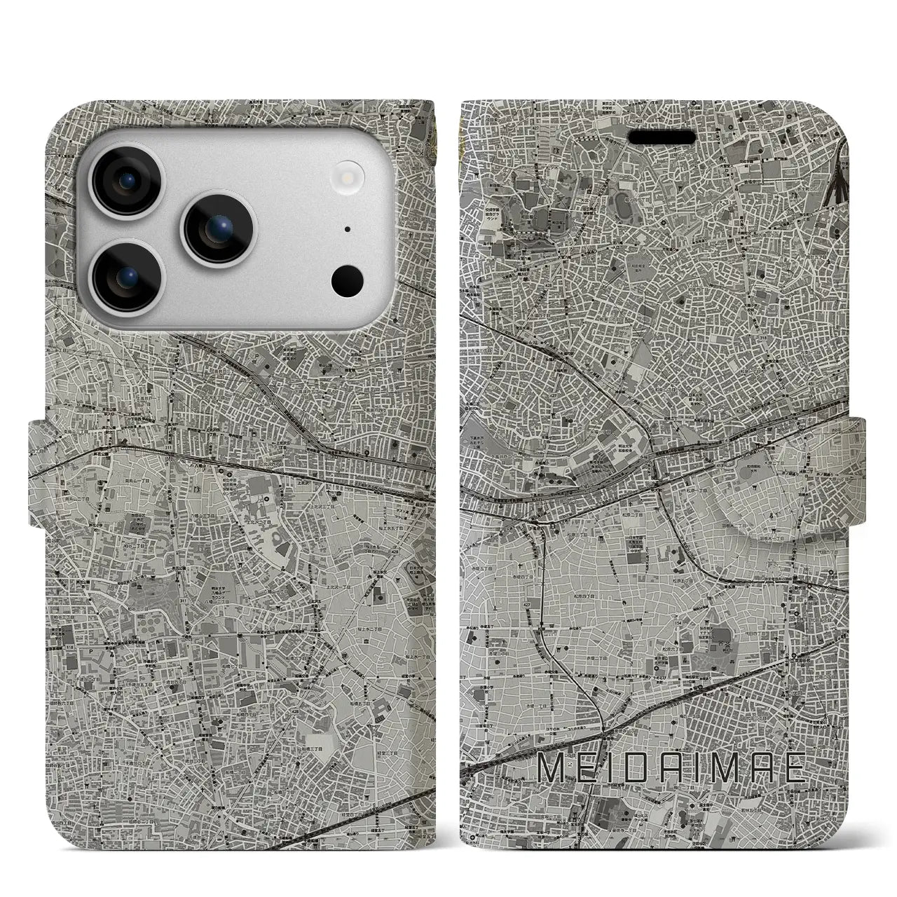 【明大前(東京都)】地図柄iPhoneケース(手帳タイプ)