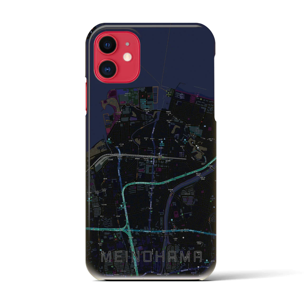 【姪浜(福岡県)】地図柄iPhoneケース(バックカバータイプ)