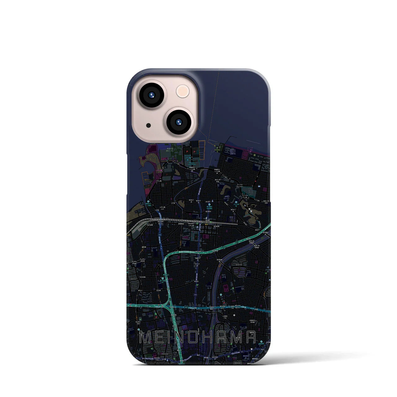 【姪浜(福岡県)】地図柄iPhoneケース(バックカバータイプ)