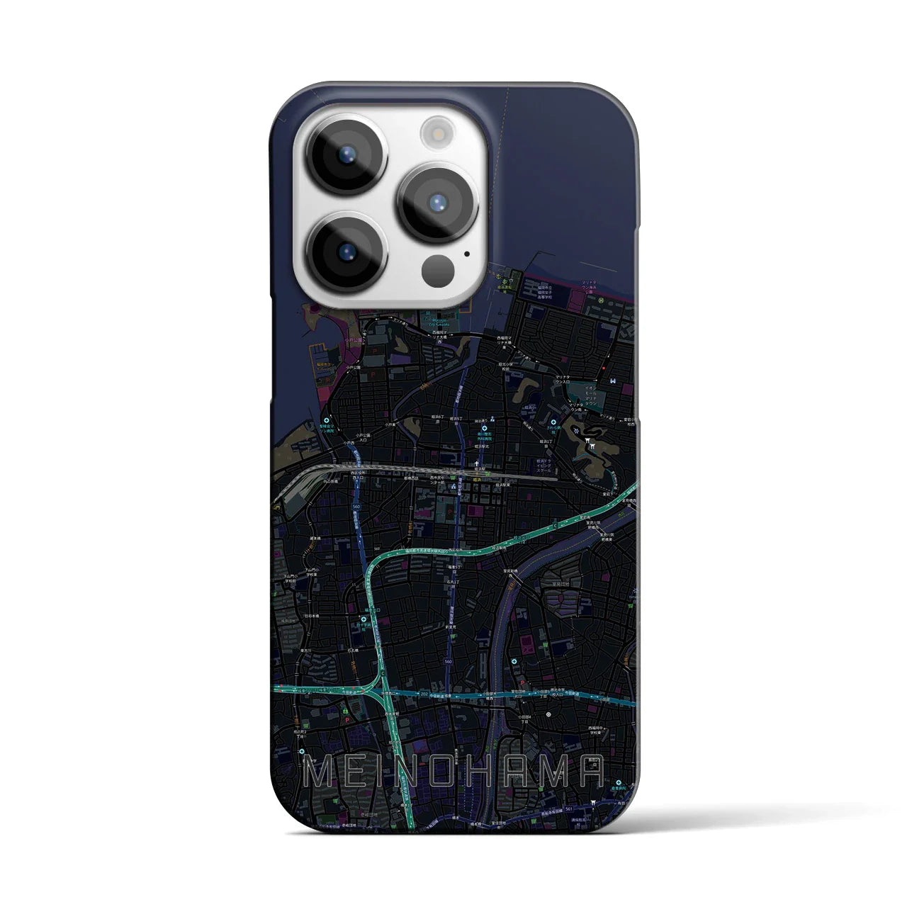 【姪浜(福岡県)】地図柄iPhoneケース(バックカバータイプ)