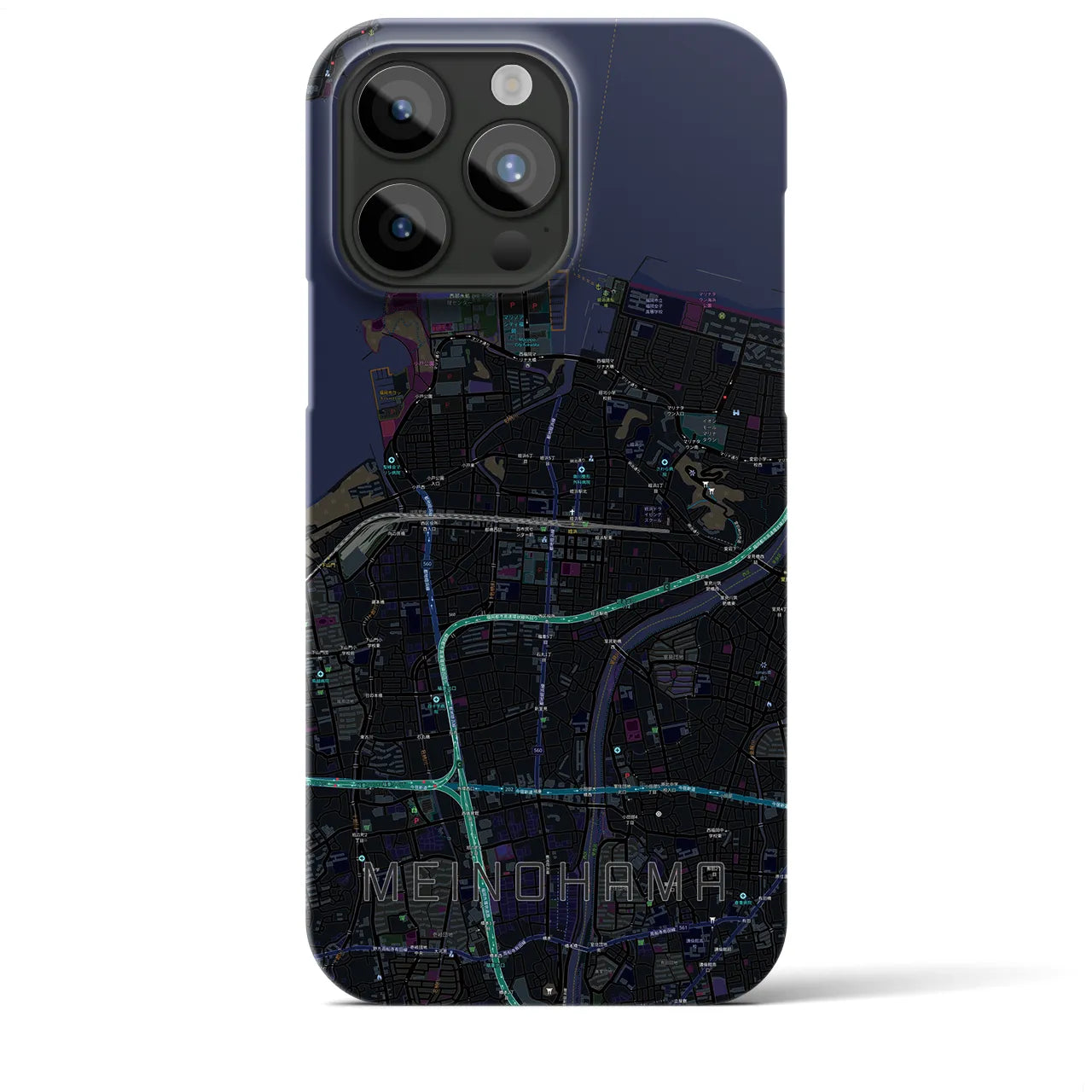 【姪浜(福岡県)】地図柄iPhoneケース(バックカバータイプ)