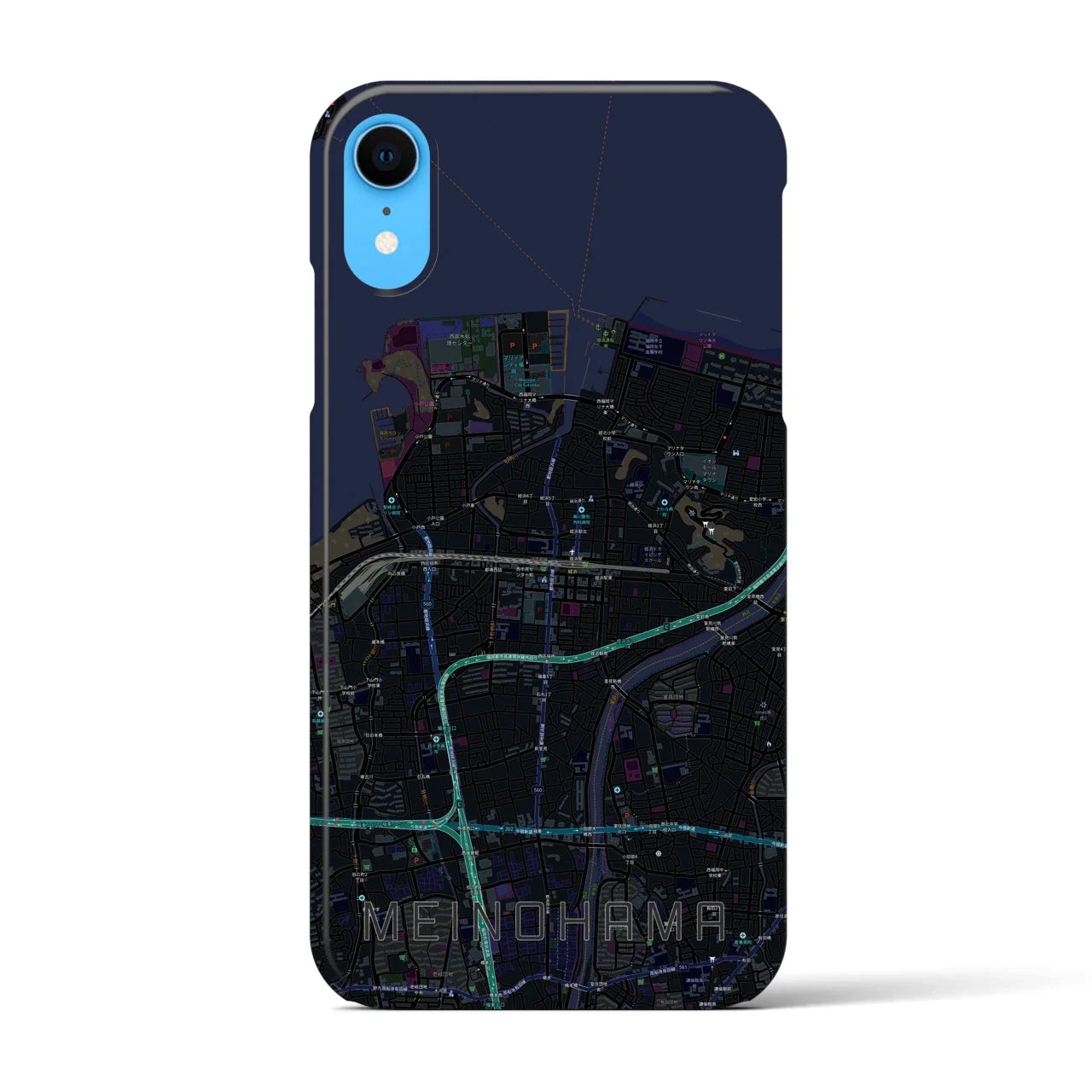 【姪浜(福岡県)】地図柄iPhoneケース(バックカバータイプ)