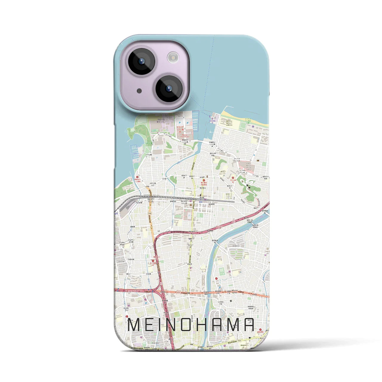 【姪浜(福岡県)】地図柄iPhoneケース(バックカバータイプ)
