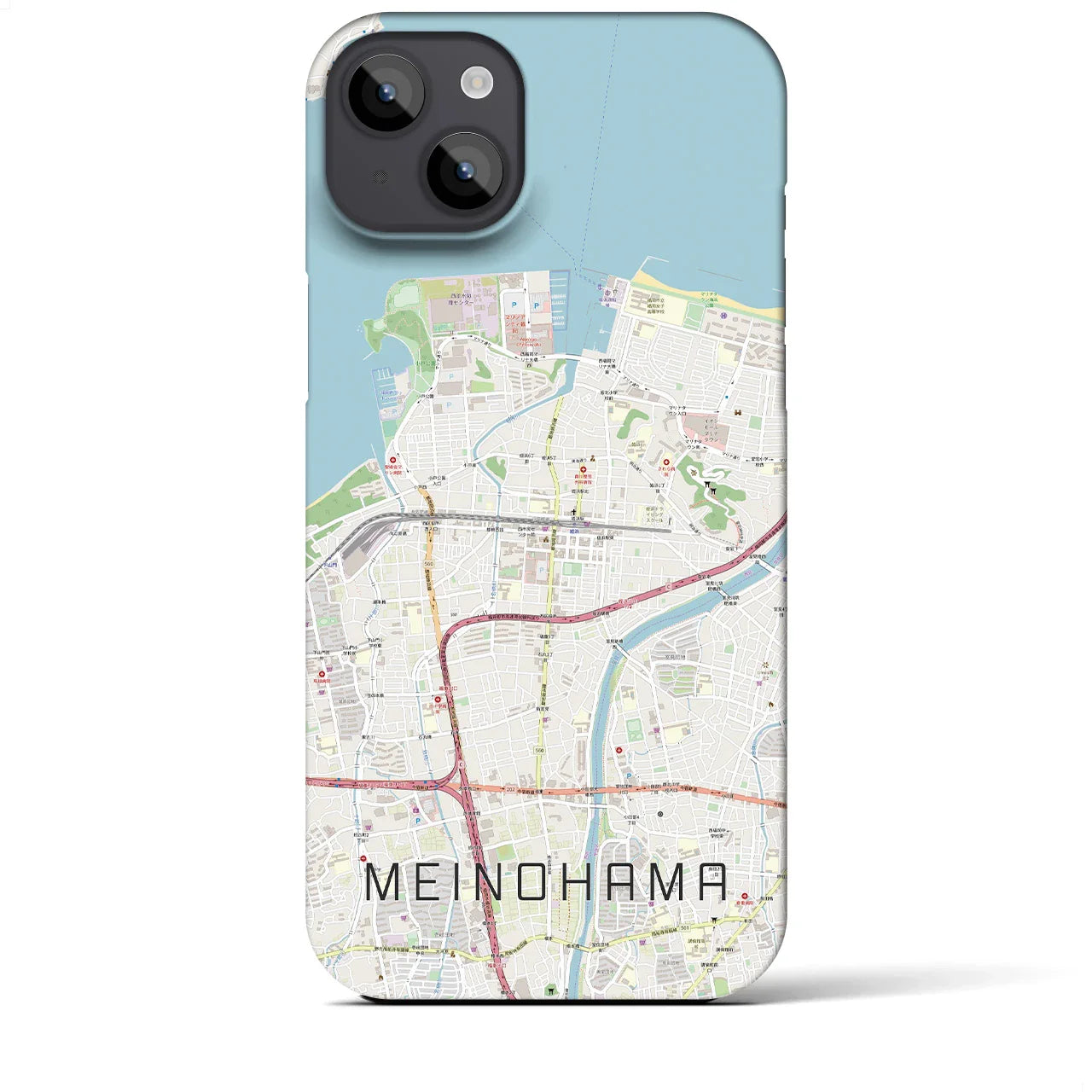 【姪浜(福岡県)】地図柄iPhoneケース(バックカバータイプ)