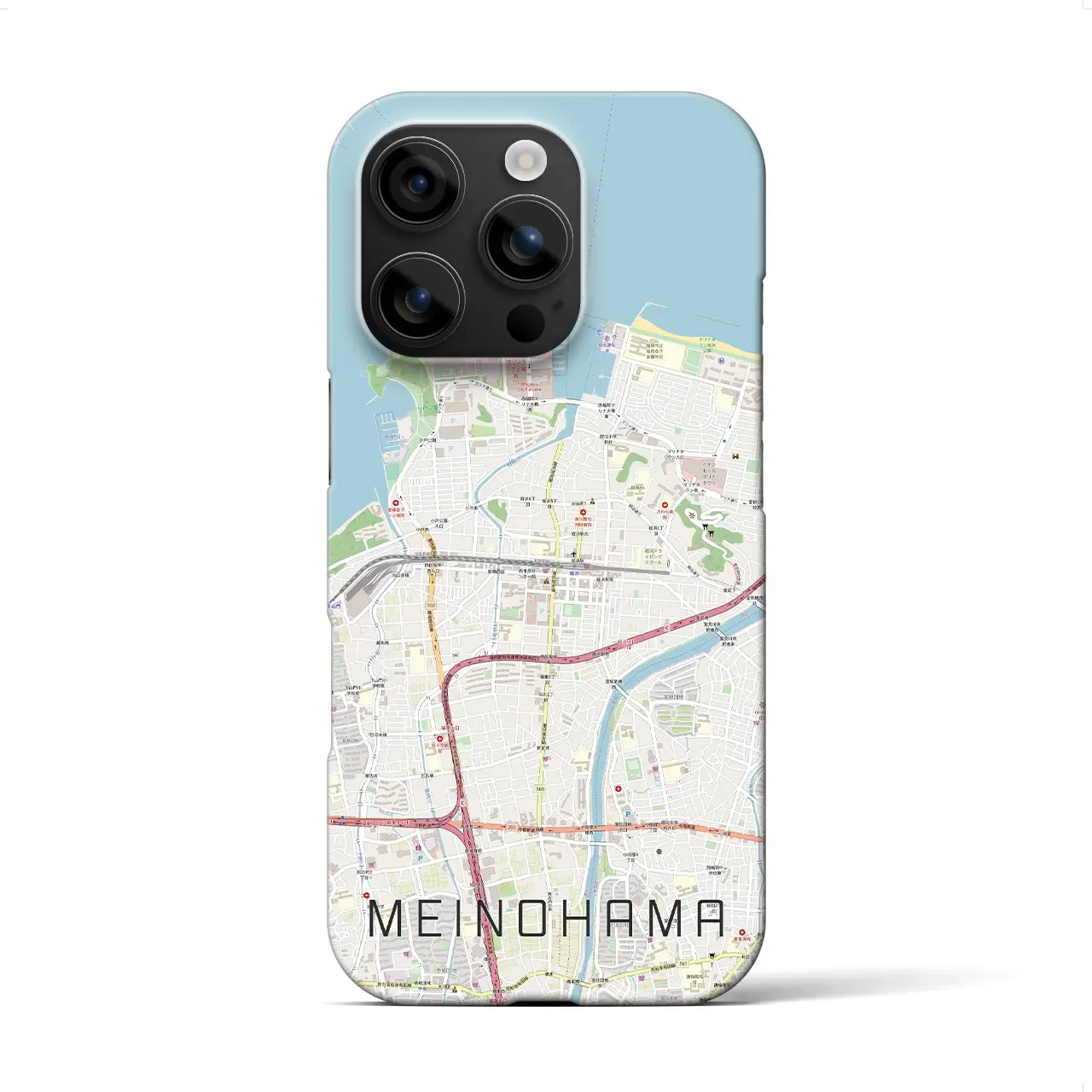 【姪浜(福岡県)】地図柄iPhoneケース(バックカバータイプ)