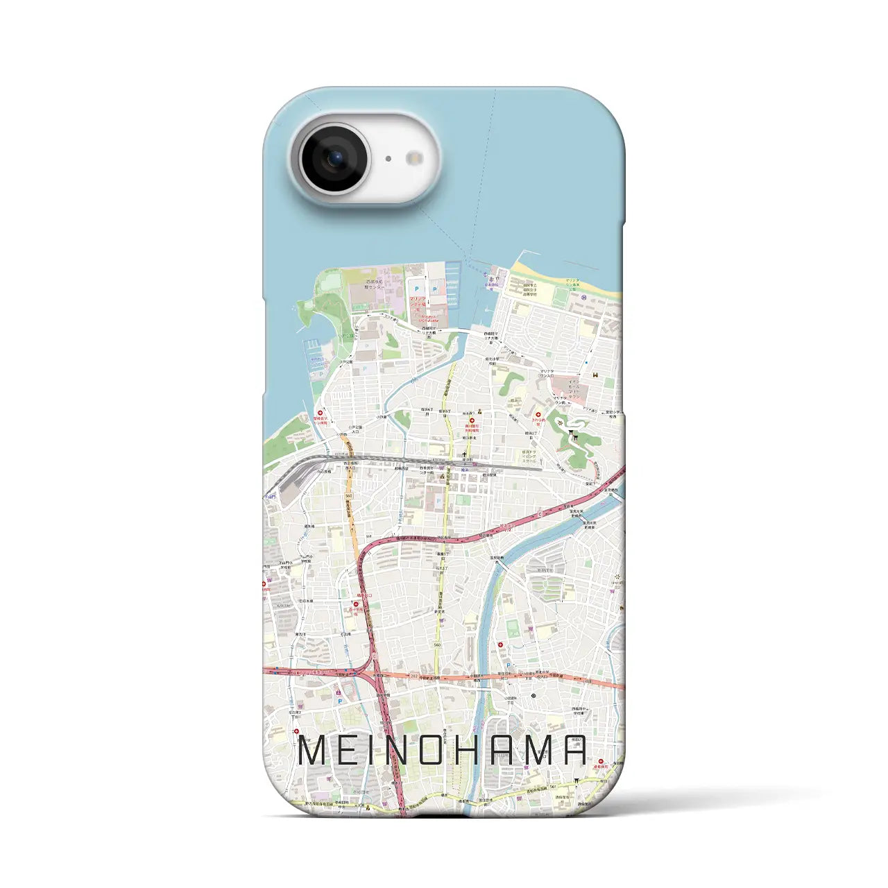 【姪浜(福岡県)】地図柄iPhoneケース(バックカバータイプ)