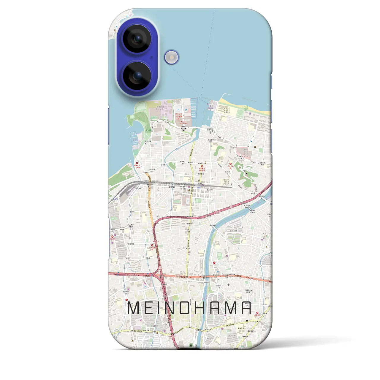 【姪浜(福岡県)】地図柄iPhoneケース(バックカバータイプ)