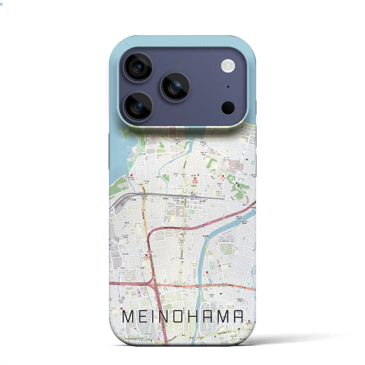 【姪浜(福岡県)】地図柄iPhoneケース(バックカバータイプ)