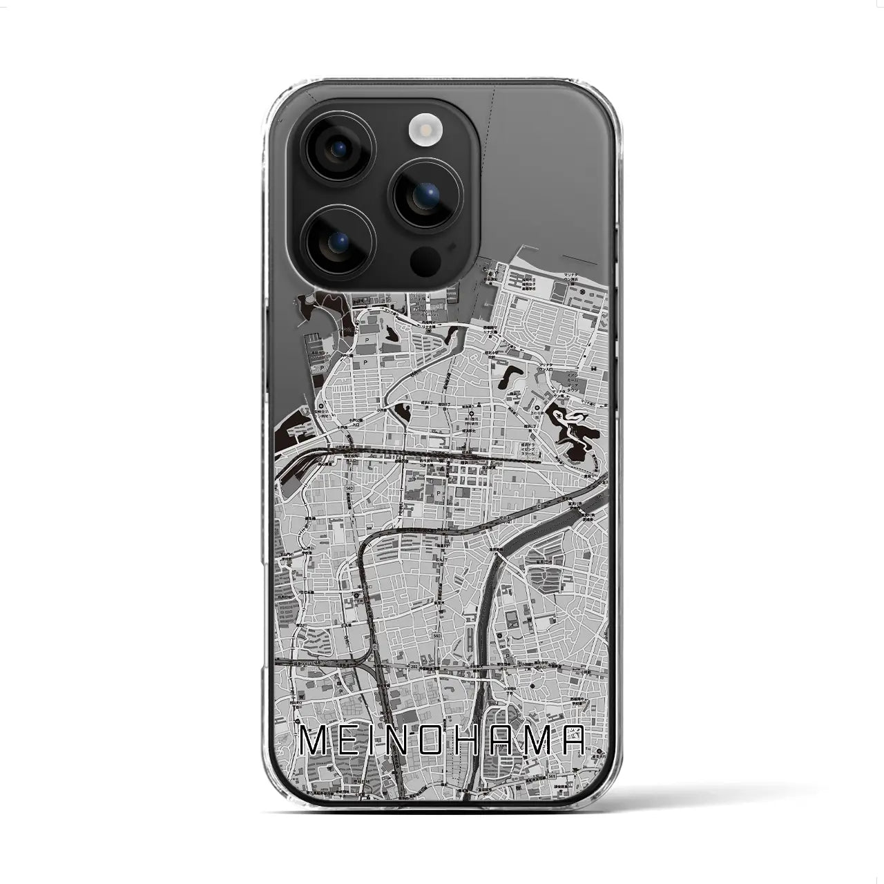 【姪浜(福岡県)】地図柄iPhoneケース(クリアタイプ)