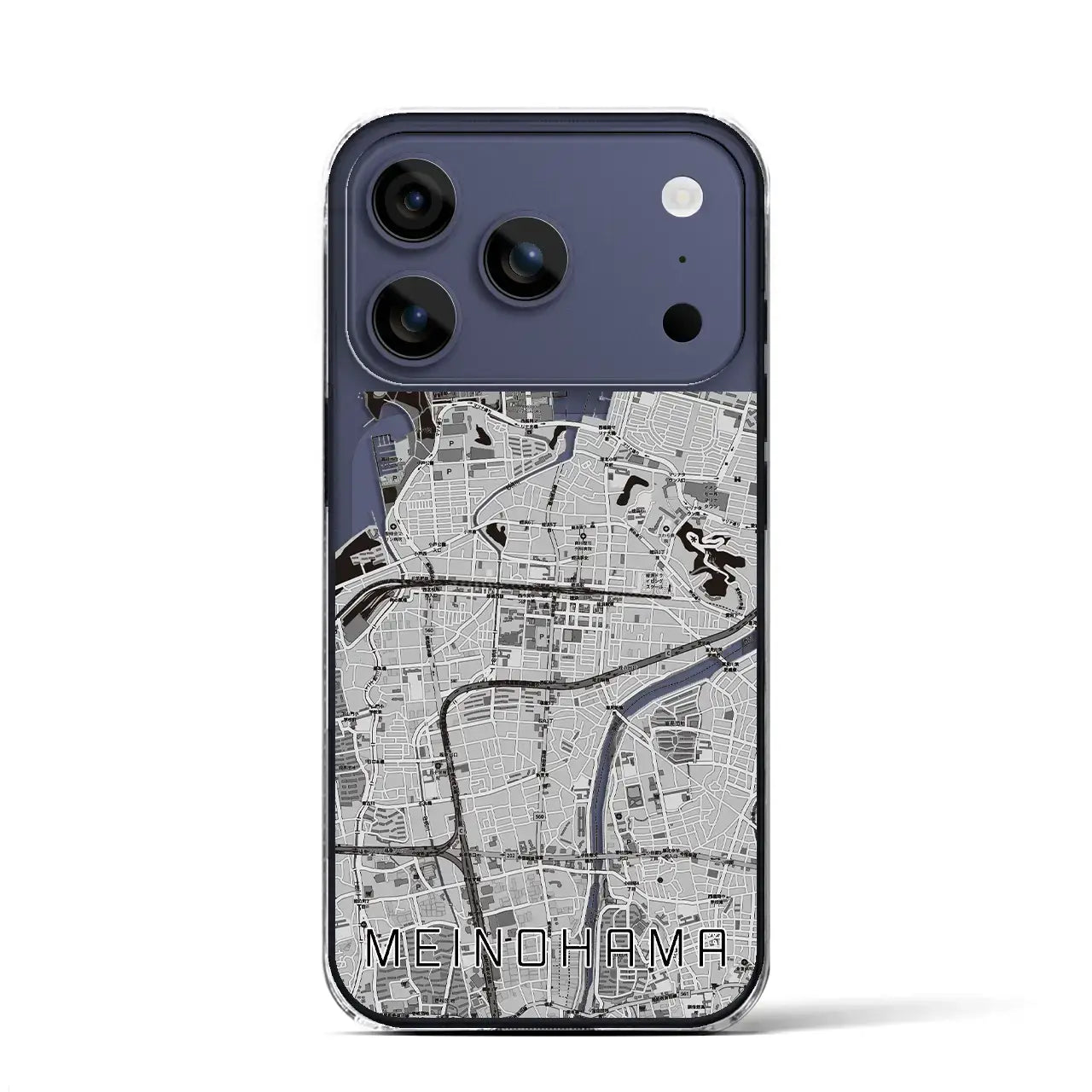 【姪浜(福岡県)】地図柄iPhoneケース(クリアタイプ)