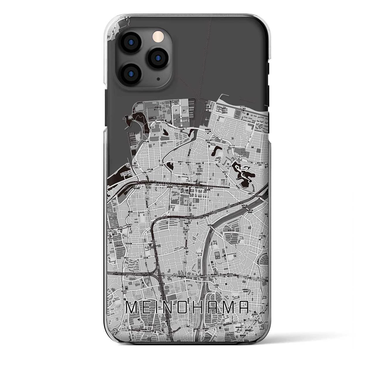 【姪浜(福岡県)】地図柄iPhoneケース(クリアタイプ)