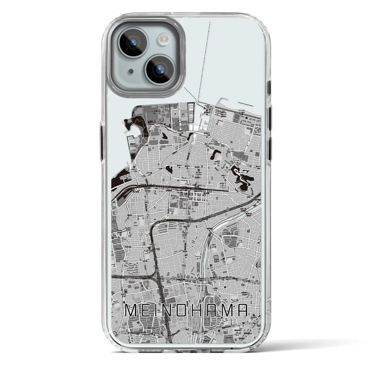 【姪浜(福岡県)】地図柄iPhoneケース(MagSafeタイプ)