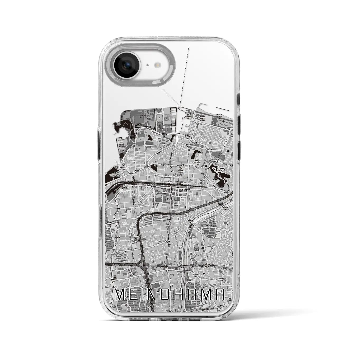 【姪浜(福岡県)】地図柄iPhoneケース(MagSafeタイプ)