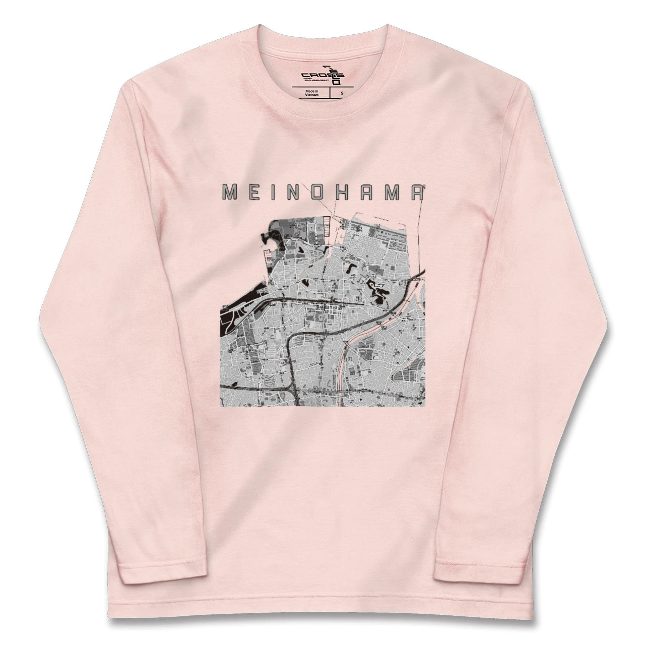 【姪浜(福岡県)】地図柄ロングスリーブTシャツ