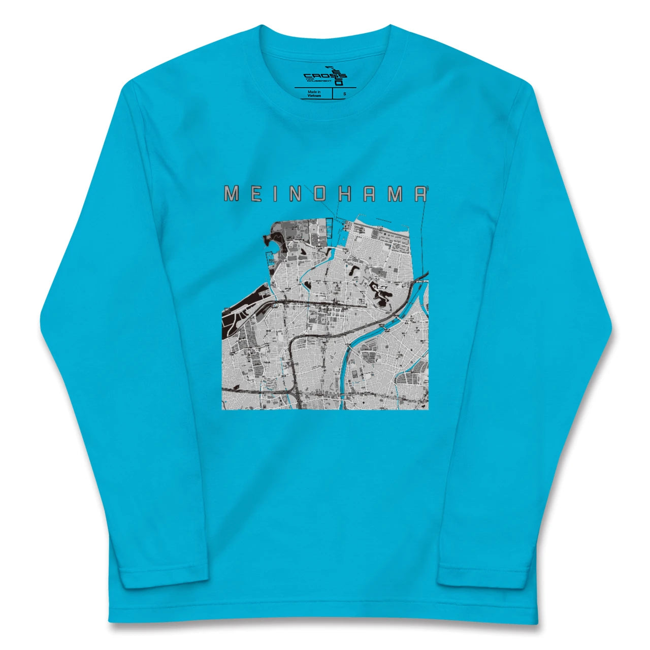 【姪浜(福岡県)】地図柄ロングスリーブTシャツ